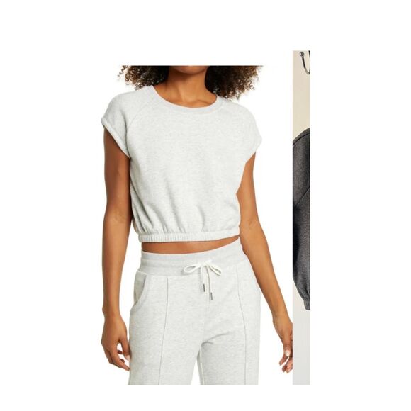 Zella get set Cropped Short sleeve sweatshirt medium - Picture 1 of 5